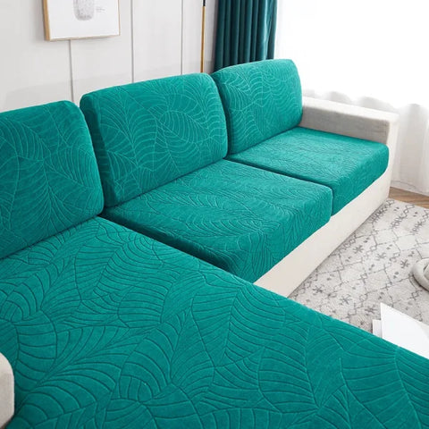 High-Quality Thick Jacquard Sofa Cushion Cover - Anti-Slip & Anti-Dust Elastic Cover - Emerald Green / 1pc normal