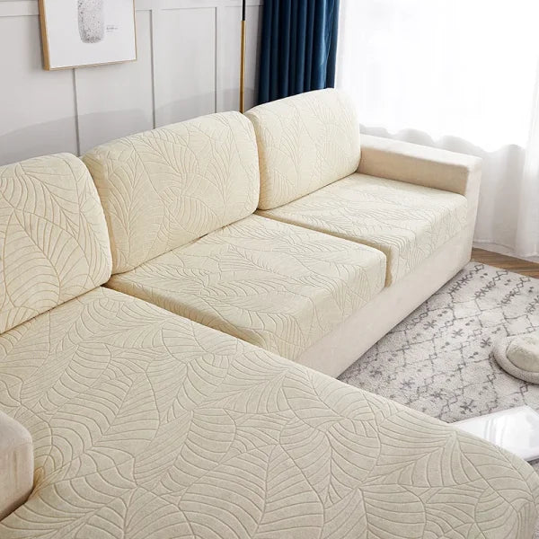 High-Quality Thick Jacquard Sofa Cushion Cover - Anti-Slip & Anti-Dust Elastic Cover - Beige / 1pc normal size-S / CHINA