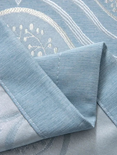 High Shading Blue Polyester Blackout Curtains - Modern Luxury Window Blinds