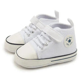 High-Top Baby Sneakers – First Walkers Classic Canvas Casual Shoes Soft Cotton Anti-Slip Sole