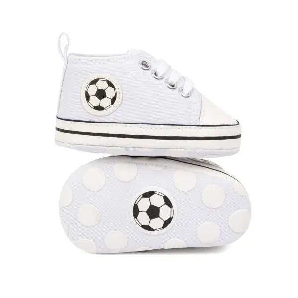 High-Top Baby Sneakers – First Walkers Classic Canvas Casual Shoes Soft Cotton Anti-Slip Sole