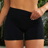 High Waist Cycling Yoga Shorts Mid Thigh Length Breathable Fitness Pants