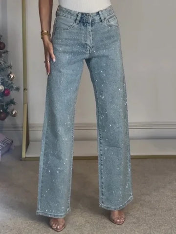 High Waist Diamond Mom Jeans – Women’s Vintage Y2K Street Pants - Himpall