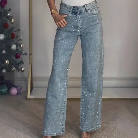 High Waist Diamond Mom Jeans – Women’s Vintage Y2K Street Pants - Himpall