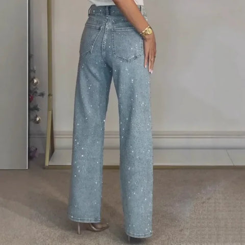 High Waist Diamond Mom Jeans – Women’s Vintage Y2K Street Pants - Himpall