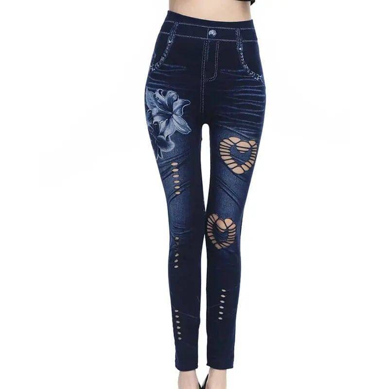 High Waist Jeggings - Comfortable and Stylish Women’s Jeggings - Blue / S