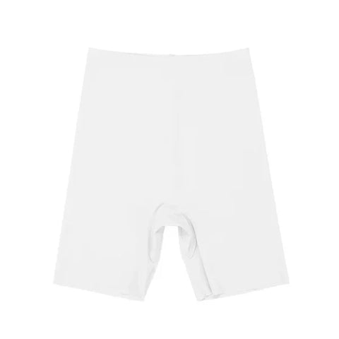 High Waist Seamless Girdle Panty – Tummy Control Long Shorts - White / XL