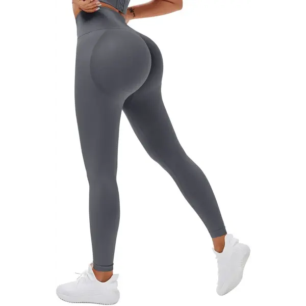 High Waist Solid Leggings Women Seamless Slim Tights Fitness Yoga Elastic Leggings Push Up Butt Knit Fashion Gym