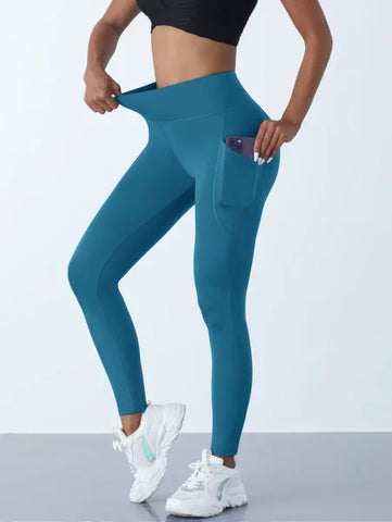 High Waist Women’s Leggings – Stretch Yoga Pants with Pockets for Fitness, Running & Sports - Himpall