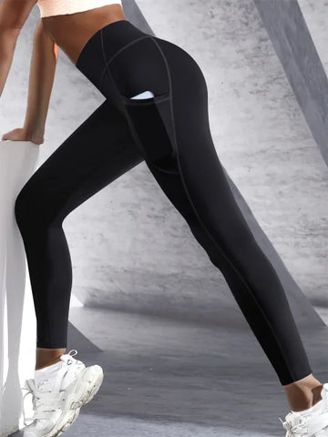 High Waist Women’s Leggings – Stretch Yoga Pants with Pockets for Fitness, Running & Sports - Himpall