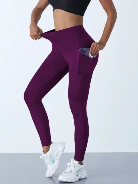 High Waist Women’s Leggings – Stretch Yoga Pants with Pockets for Fitness, Running & Sports - Himpall