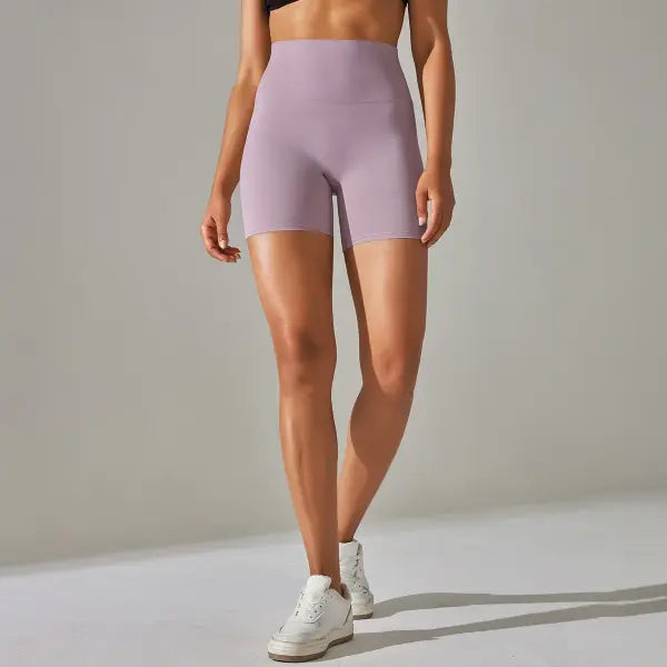 High Waist Yoga Shorts Quick Drying Fitness Workout Length