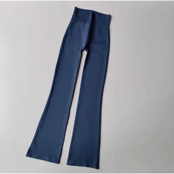 High Waisted Compression Without Awkward Lines Micro Flared Yoga Outdoor Wear Seamless Elastic Fitness Pants Lifting