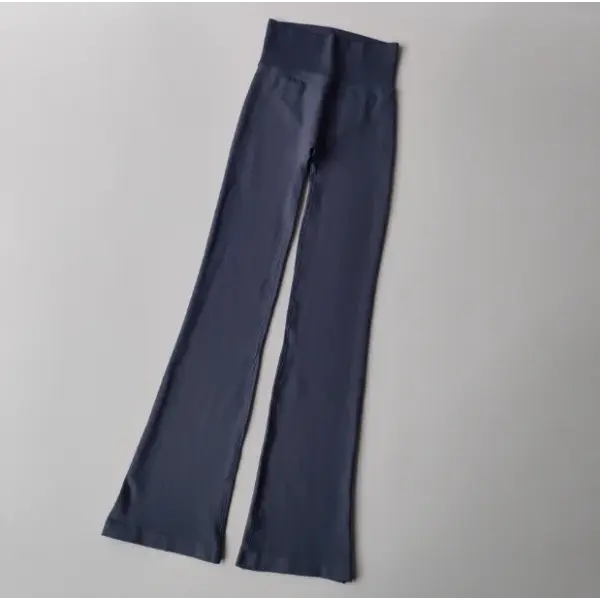 High Waisted Compression Without Awkward Lines Micro Flared Yoga Outdoor Wear Seamless Elastic Fitness Pants Lifting