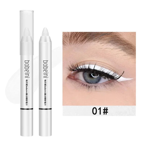 Highlighter & Brightening Silkworm Pen – Pearlescent Matte Burst Eyeshadow Pencil, Long-Lasting Eye Makeup Stick - Himpall