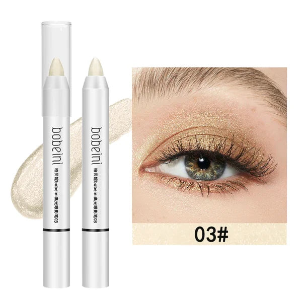 Highlighter & Brightening Silkworm Pen – Pearlescent Matte Burst Eyeshadow Pencil, Long-Lasting Eye Makeup Stick - Himpall