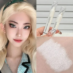 Highlighter & Brightening Silkworm Pen – Pearlescent Matte Burst Eyeshadow Pencil, Long-Lasting Eye Makeup Stick - Himpall