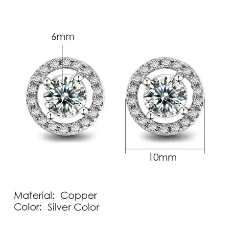 Hip-Hop Iced Out Zircon Stud Earrings for Men – Gold Color Jewelry - Himpall