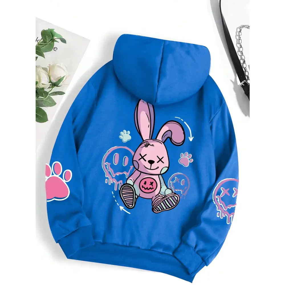 Hip Hop Street Casual Printed Female Hoodies Fashion Hoodie Oversize Loose New Sweatshirts Autumn Warm Fleece Clothing