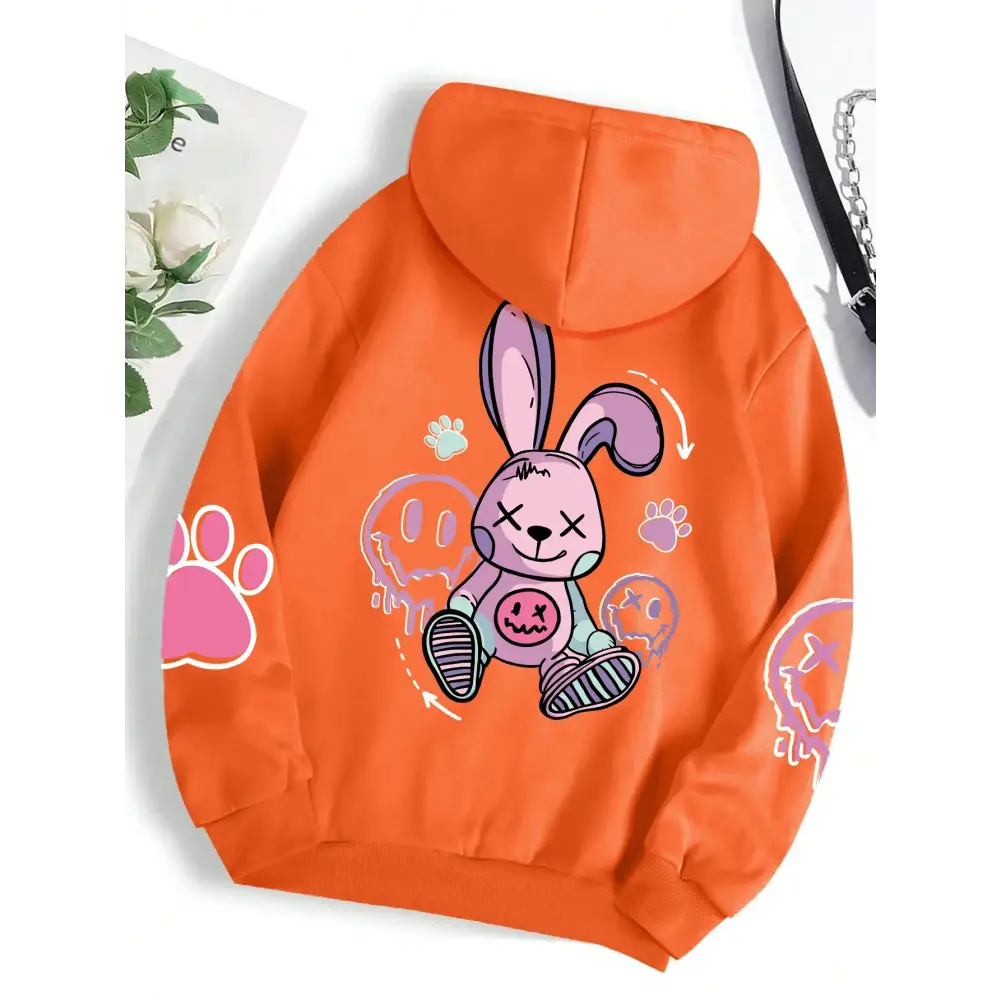Hip Hop Street Casual Printed Female Hoodies Fashion Hoodie Oversize Loose New Sweatshirts Autumn Warm Fleece Clothing