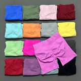HISTELLO Seamless Yoga Shorts Small Polyamide Butt Lifting Activewear