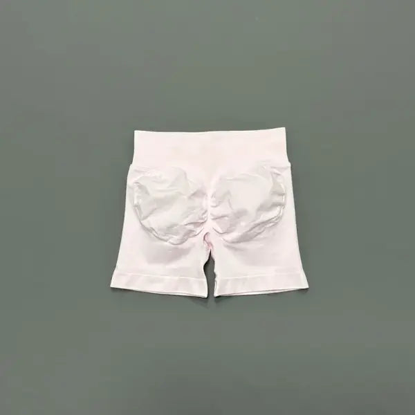 HISTELLO Seamless Yoga Shorts Small Polyamide Butt Lifting Activewear - Pear Pink / M