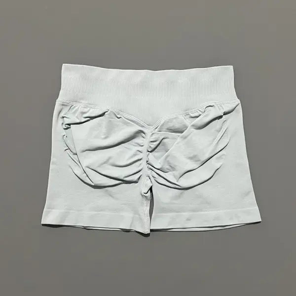 HISTELLO Seamless Yoga Shorts Small Polyamide Butt Lifting Activewear - Feather Rice / XS
