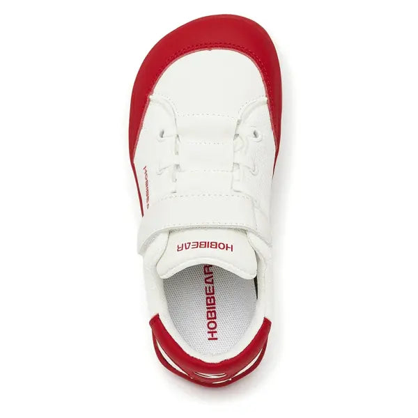 HOBIBEAR Kids Wide Toe Barefoot Shoes Boys Girls Minimalist Sneakers Lightweight Hook Loop Mesh Artificial Leather Shoes