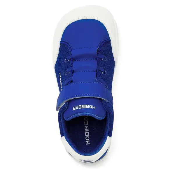 HOBIBEAR Kids Wide Toe Barefoot Shoes Boys Girls Minimalist Sneakers Lightweight Hook Loop Mesh Artificial Leather Shoes