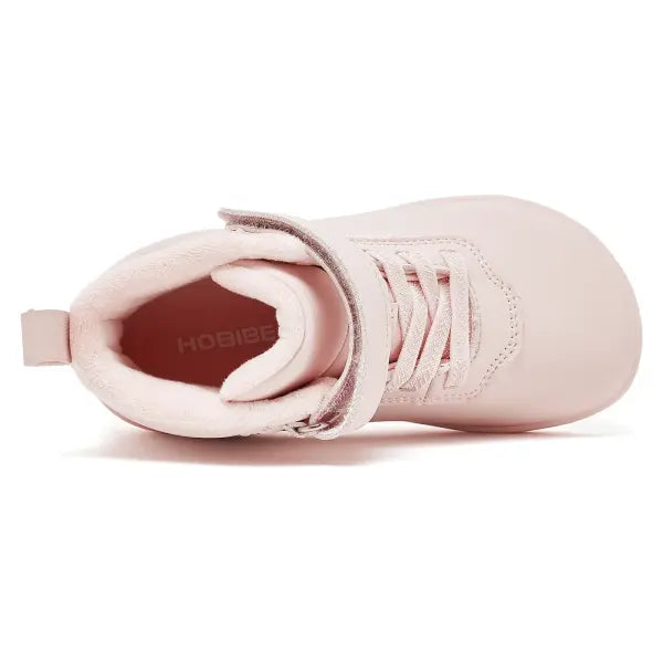 HOBIBEAR Kids Winter Sneakers – Wide Toe Box Faux Fur Lined Ankle Hook & Loop Shoes for Toddlers & Kids