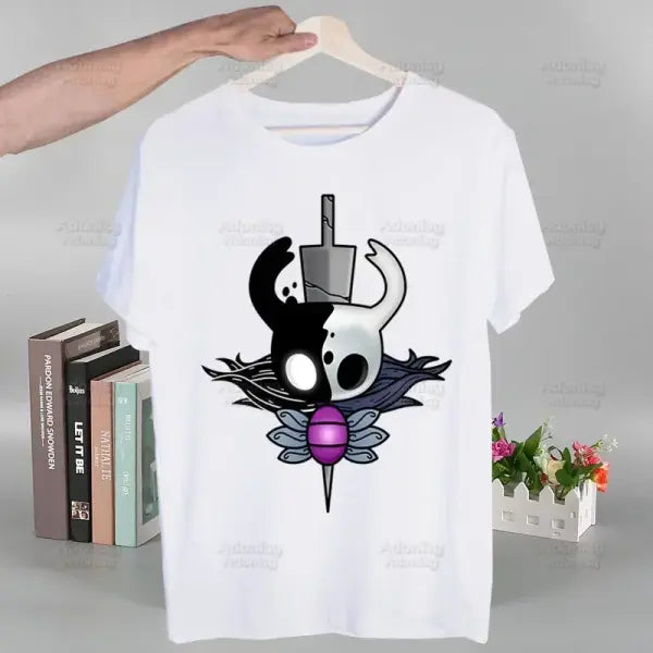 Hollow Knight T Shirt Fashion Print Tshirt Summer Mens Novelty Short Sleeve Game Cartoon Men T-shirt Men Funny Tops - M