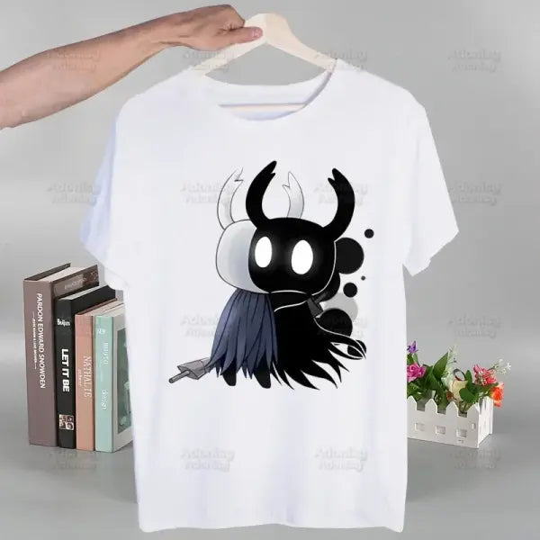 Hollow Knight Graphic T-Shirt - Knight & Hornet Video Game Tee - Premium Cotton Gaming Shirt for Men - P / M
