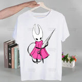 Hollow Knight T Shirt Fashion Print Tshirt Summer Mens Novelty Short Sleeve Game Cartoon Men T-shirt Men Funny Tops - C