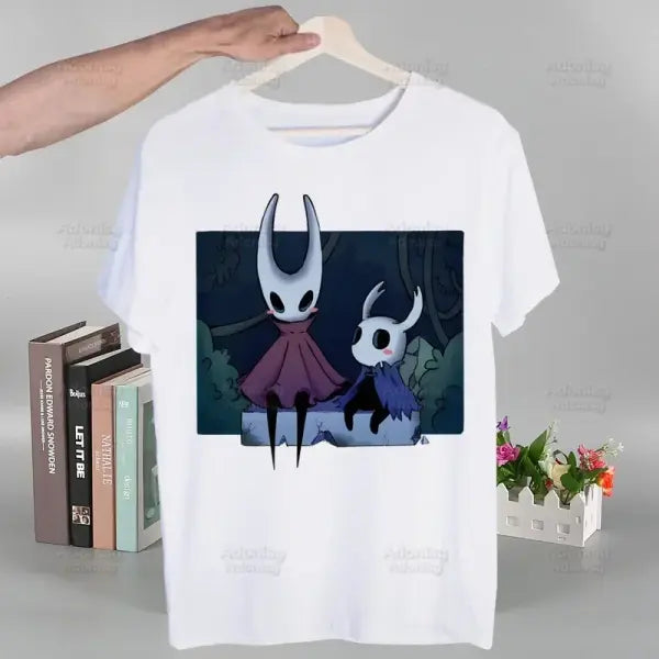Hollow Knight T Shirt Fashion Print Tshirt Summer Mens Novelty Short Sleeve Game Cartoon Men T-shirt Men Funny Tops - U