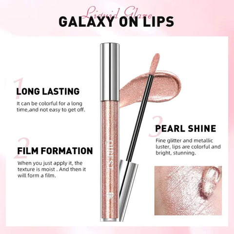 Holographic Lip Gloss – Waterproof Pearlescent Lip Tint (6 Colors)