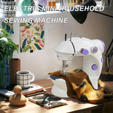 Home Appliances DIY Sewing Machine Small Desktop Fully Automatic Electric Mini Hand Sewing Clothes Portable