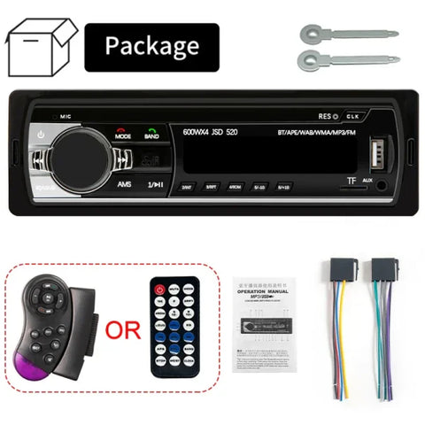 Home Car Din Bluetooth Stereo MP3 Player with FM Radio and USB Input - Himpall