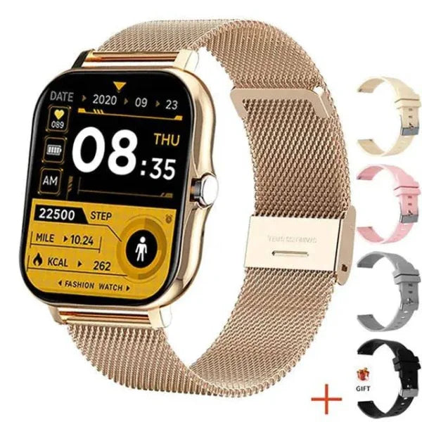 Smartwatch – Full Touch Screen with Fitness Tracker and Bluetooth Calls - gold 2