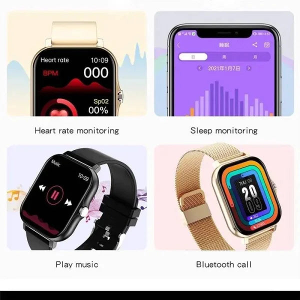 Smartwatch – Full Touch Screen with Fitness Tracker and Bluetooth Calls