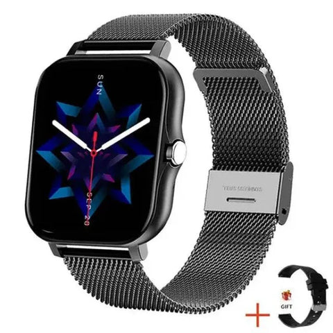 Smartwatch – Full Touch Screen with Fitness Tracker and Bluetooth Calls - black