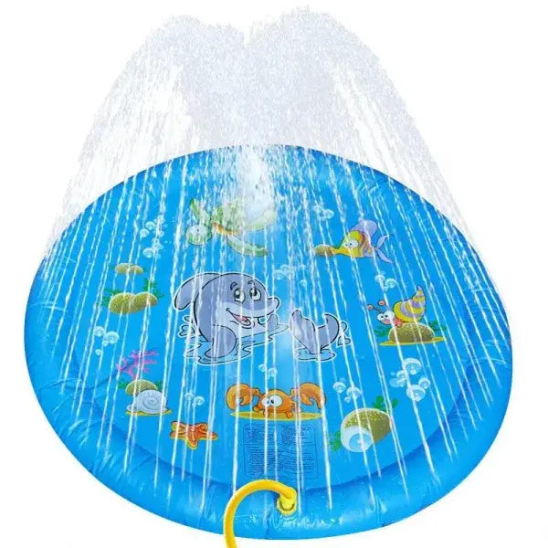 Home Splash Pad for Outdoor Water Play and Kids Water Toys - Blue 96cm