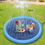 Home Splash Pad for Outdoor Water Play and Kids Water Toys - Blue 96cm