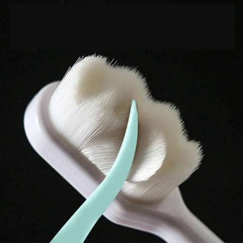 Home Ultra-Fine Toothbrush in Wavy Pink with Super Soft Bristles - Himpall