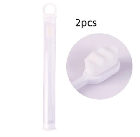 Home Ultra-Fine Toothbrush in Wavy Pink with Super Soft Bristles - Himpall