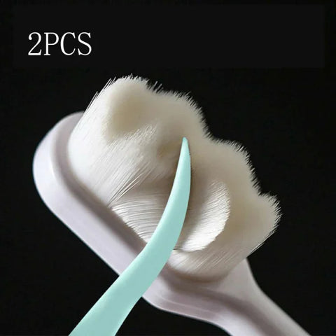 Home Ultra-Fine Toothbrush in Wavy Pink with Super Soft Bristles - Himpall