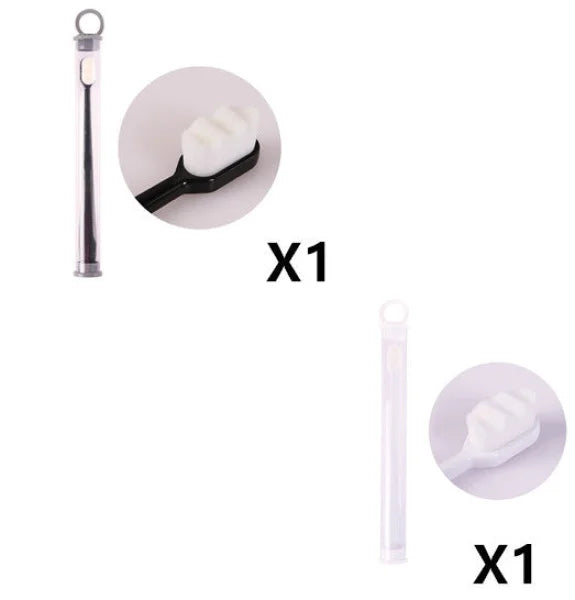 Home Ultra-Fine Toothbrush in Wavy Pink with Super Soft Bristles - Himpall