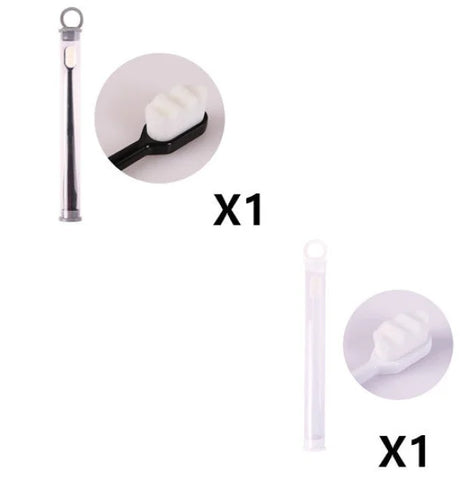 Home Ultra-Fine Toothbrush in Wavy Pink with Super Soft Bristles - Himpall