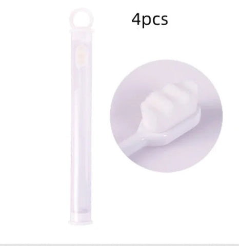 Home Ultra-Fine Toothbrush in Wavy Pink with Super Soft Bristles - Himpall