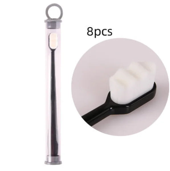 Home Ultra-Fine Toothbrush in Wavy Pink with Super Soft Bristles - Himpall