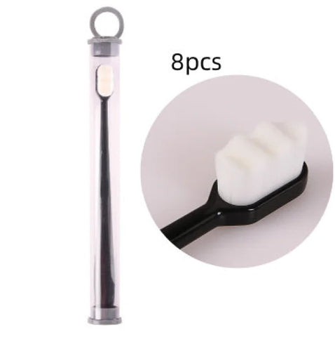 Home Ultra-Fine Toothbrush in Wavy Pink with Super Soft Bristles - Himpall